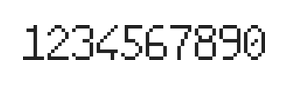 6×10数字点阵字体 ddN610AB1208