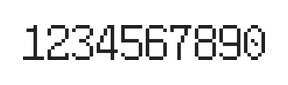 6×10数字点阵字体 ddN610AB1213