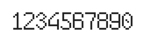 6×10数字点阵字体 ddN610AB1218