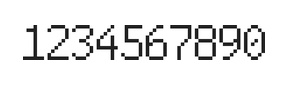 6×10数字点阵字体 ddN610AB1222