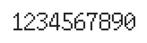 6×10数字点阵字体 ddN610AB1225