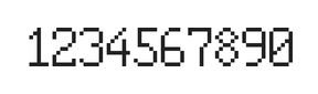 6×10数字点阵字体 ddN610AB1236
