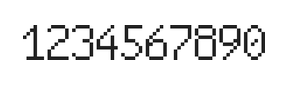 6×10数字点阵字体 ddN610AB1237