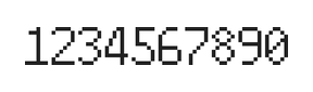 6×10数字点阵字体 ddN610AB1238
