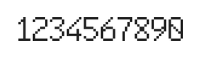 6×10数字点阵字体 ddN610AB1242