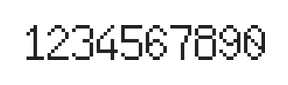 6×10数字点阵字体 ddN610AB1249