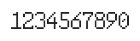 6×10数字点阵字体 ddN610AB1250