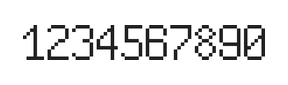 6×10数字点阵字体 ddN610AB1252