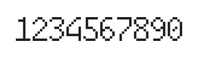 6×10数字点阵字体 ddN610AB1254
