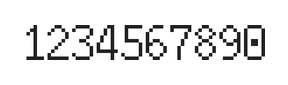 6×10数字点阵字体 ddN610AB1255