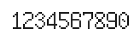 6×10数字点阵字体 ddN610AB1257