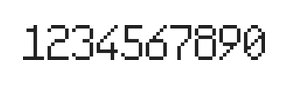 6×10数字点阵字体 ddN610AB1258