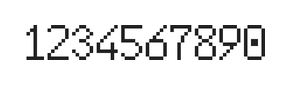 6×10数字点阵字体 ddN610AB1259