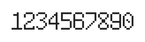 6×10数字点阵字体 ddN610AB1268