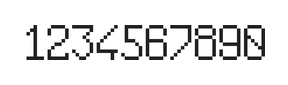 6×10数字点阵字体 ddN610AB1271