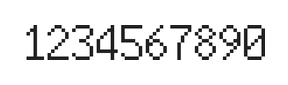 6×10数字点阵字体 ddN610AB1280