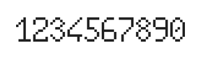 6×10数字点阵字体 ddN610AB1282