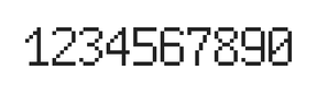 6×10数字点阵字体 ddN610AB1284