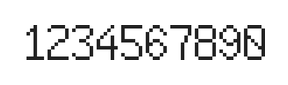 6×10数字点阵字体 ddN610AB1289