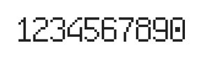 6×10数字点阵字体 ddN610AB1293