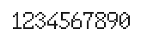 6×10数字点阵字体 ddN610AB1294