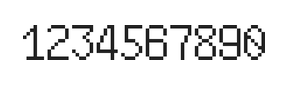 6×10数字点阵字体 ddN610AB1295