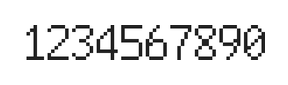 6×10数字点阵字体 ddN610AB1296