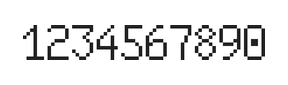 6×10数字点阵字体 ddN610AB1297