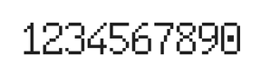 6×10数字点阵字体 ddN610AB1299