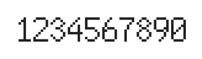 6×10数字点阵字体 ddN610AB1300