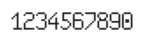 6×10数字点阵字体 ddN610AB1305