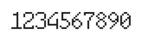 6×10数字点阵字体 ddN610AB1306