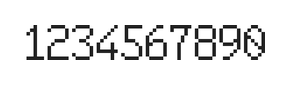 6×10数字点阵字体 ddN610AB1308