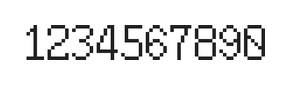 6×10数字点阵字体 ddN610AB1311