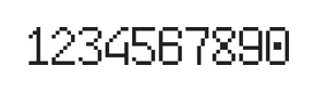 6×10数字点阵字体 ddN610AB1318