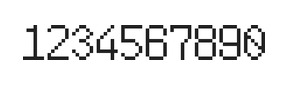6×10数字点阵字体 ddN610AB1324