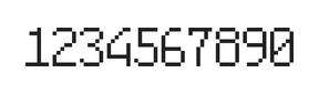 6×10数字点阵字体 ddN610AB1327