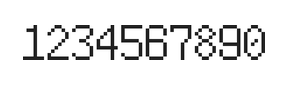 6×10数字点阵字体 ddN610AB1329