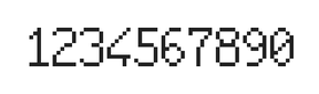 6×10数字点阵字体 ddN610AB1335