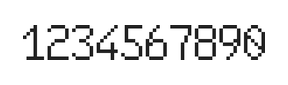 6×10数字点阵字体 ddN610AB1338