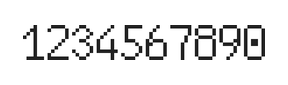 6×10数字点阵字体 ddN610AB1343