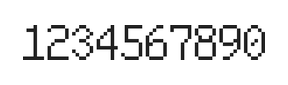 6×10数字点阵字体 ddN610AB1349