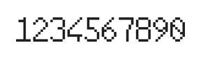 6×10数字点阵字体 ddN610AB1353