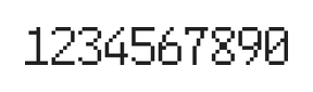 6×10数字点阵字体 ddN610AB1357