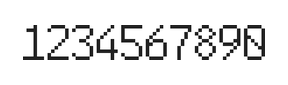 6×10数字点阵字体 ddN610AB1359