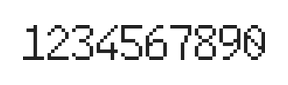 6×10数字点阵字体 ddN610AB1368