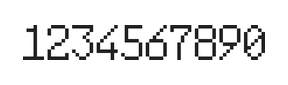 6×10数字点阵字体 ddN610AB1370