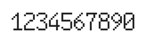 6×10数字点阵字体 ddN610AB1371