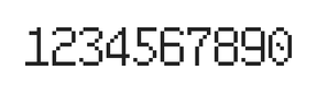 6×10数字点阵字体 ddN610AB1376