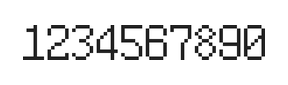 6×10数字点阵字体 ddN610AB1377